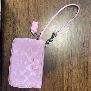 Coach pink wristlet